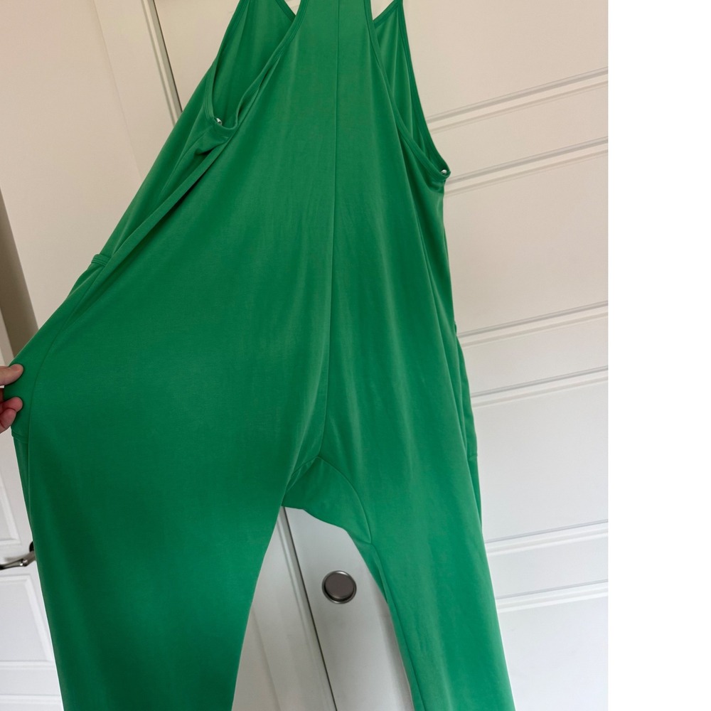 Ces Femme sz L Womens Modal Green Slouchy Jumpsuit Romper Laggen Boho Festival - Picture 5 of 7